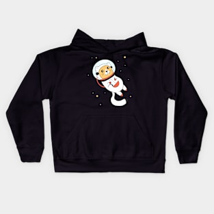 Space Cat Kawaii Astronaut Kitty Kids Hoodie